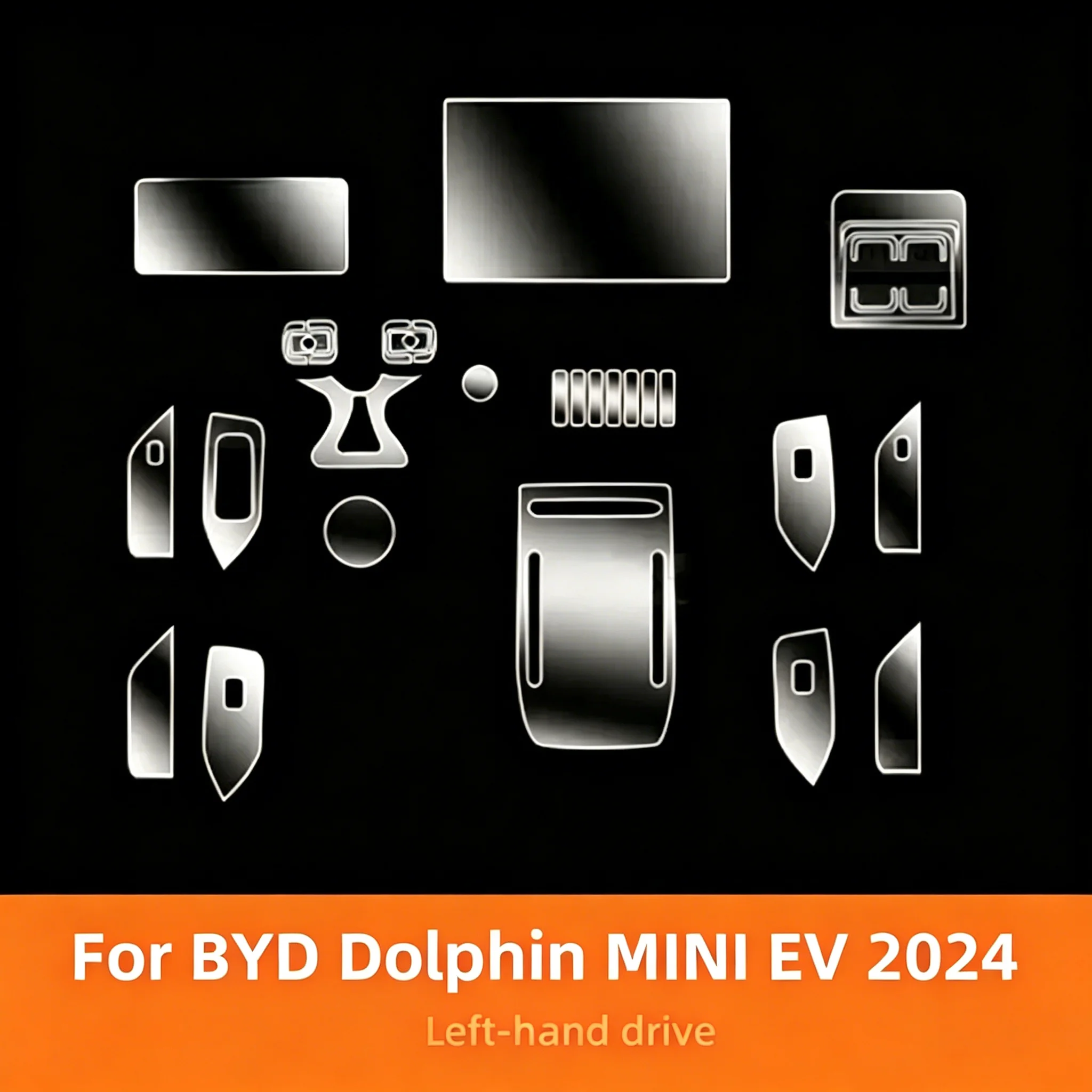 Für BYD Dolphin MINI EV Seagull 2024 TPU Schutzfolie Auto-Innenraum Mittelkonsole TPU Transparente Folie PPF-Folie Kratzfest – Detail 2