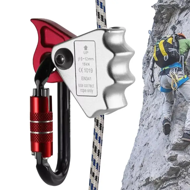 

Climbing Rope Grab Alloy Rope Grab With 24KN Quick Lock Climbing Anti-Fall Equipment Multipurpose Rescue Lanyard Grab Rock