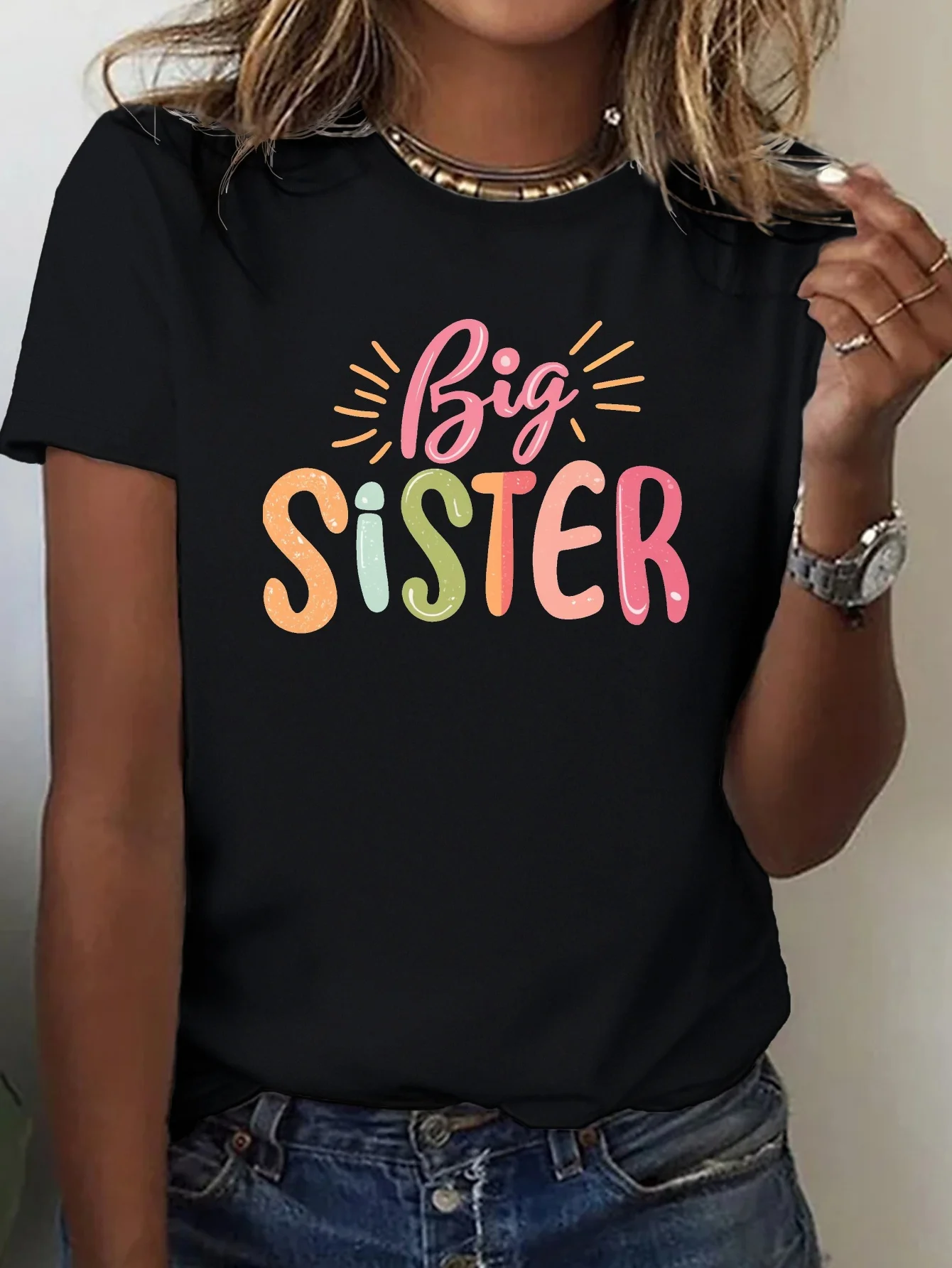 

Big Sister Pride Harajuku Повседневная женская одежда с короткими рукавами Уличная летняя уличная одежда с короткими рукавами Harajuku Топы Футболки