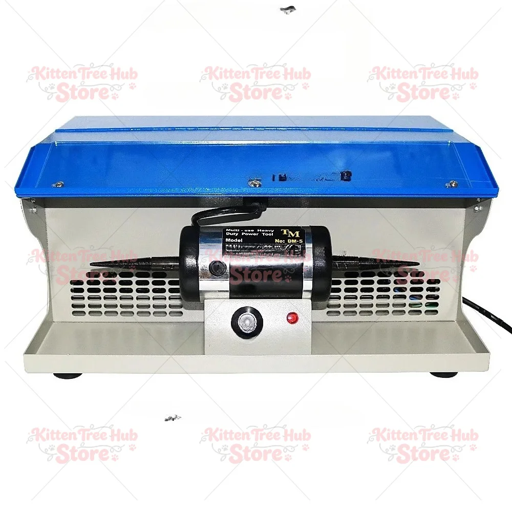 DM-5 Polishing Motor With Dust Collector Double Head Turbine Stepless Speed Regulation Jewelry Grinding Machine 110/220V