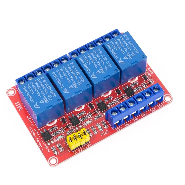 1 2 4 8 Channel 5V 12V 24V Relay Module Shield with Optocoupler Supports High and Low Level Triggers