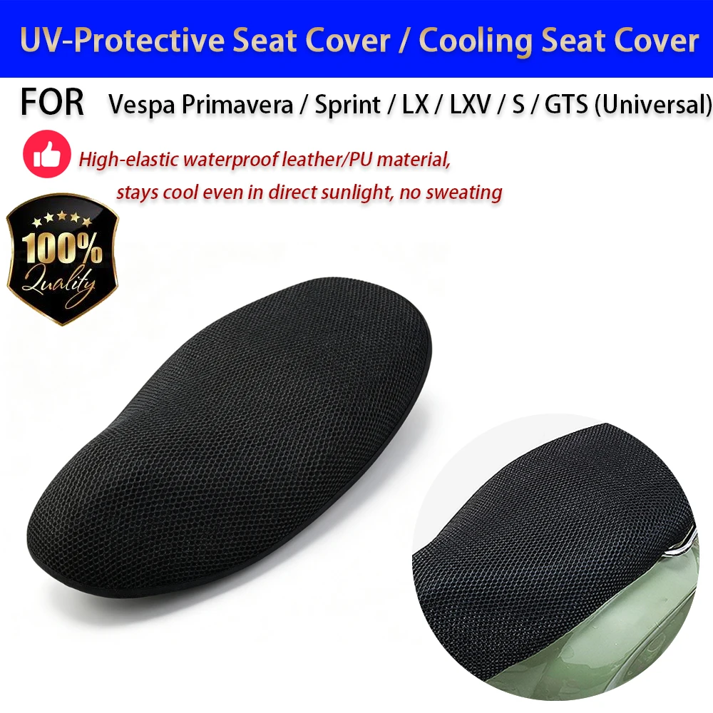 For Vespa Primavera Sprint GTS Seat Cover UV-Protective Cooling Waterproof No-Drill Accesorios Moto Accessori Moto
