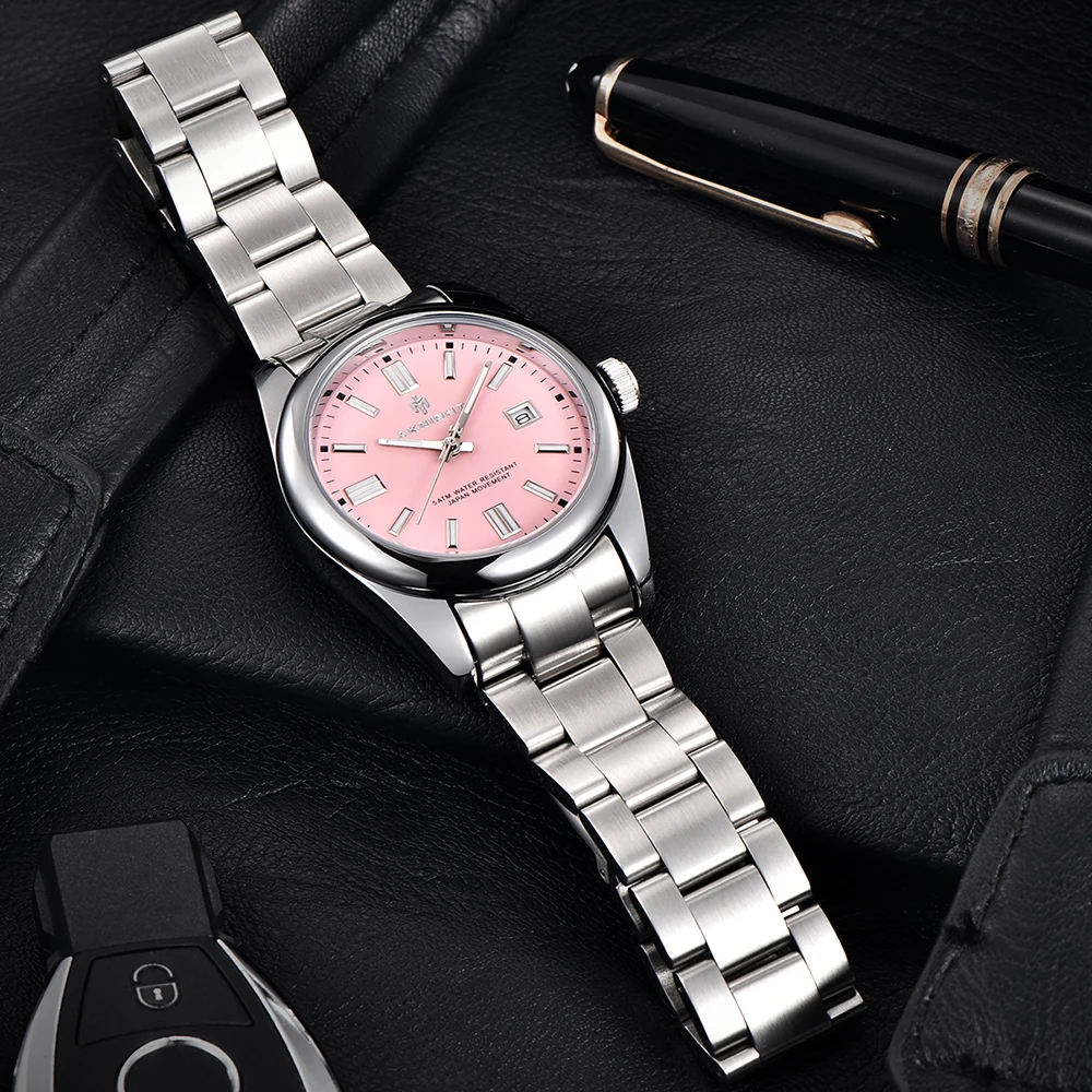 AKNIGHT New Men Quartz Watch Stainless Steel Fashion Busness Waterproof Watches Luxury Original Sport Clock Relogio Masculino