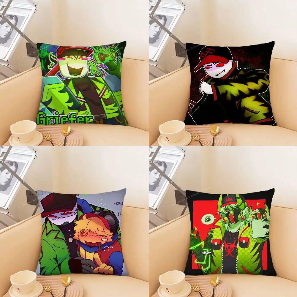 1pc Game B-block FUN Tales Griefer Anime Pillow Case Fashion Square Pillowcase Bedroom Sofa Room Ins Decoration Leisure