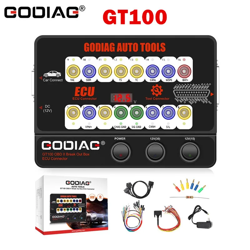 Автоинструменты GODIAG GT100, OBDII разъем для блокировки блока управления, 16 контактов
