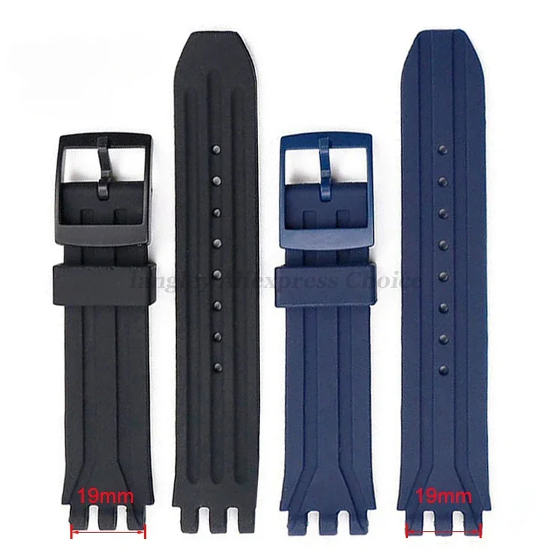 19mm Gummiband für Swatch SUIK400 SUIB400 Armband Silikon Männer Frauen Sport Ersatz Handgelenk Armband Uhr Zubehör