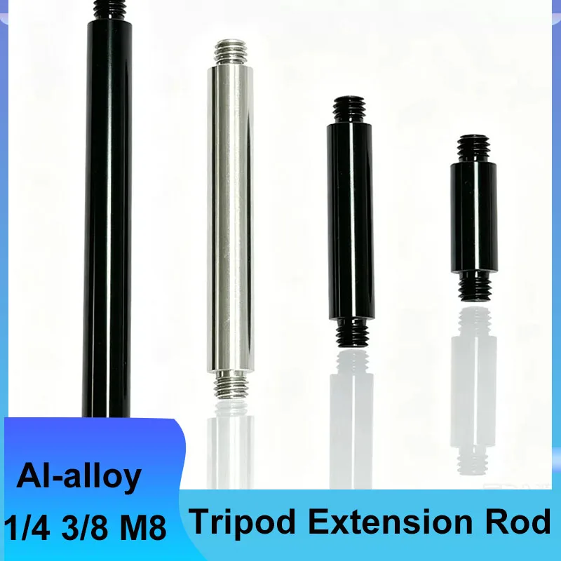 2Pcs 1I4 3I8 M8 Metal Extension Pole Live Streaming Bracket Camera Tripod Mobile Phone Bracket Connecting Rod Accessories