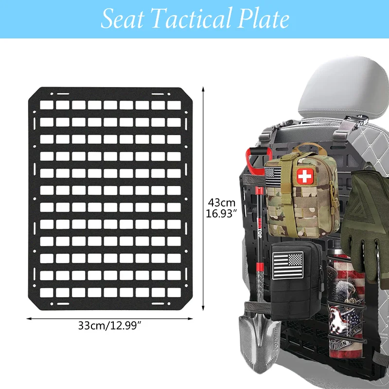 

Тактический органайзер на спинку автомобильного сиденья | Жесткие панели Molle для автомобилей | Панель стойки для крепления грузовика для аксессуаров для тактического снаряжения.