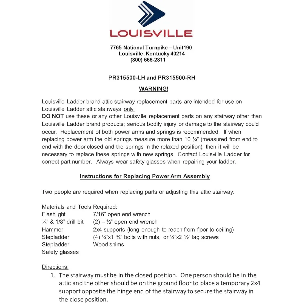 bracci di ricambio per cerniera scala soffitta - lati sinistro e destro - qualità OEM