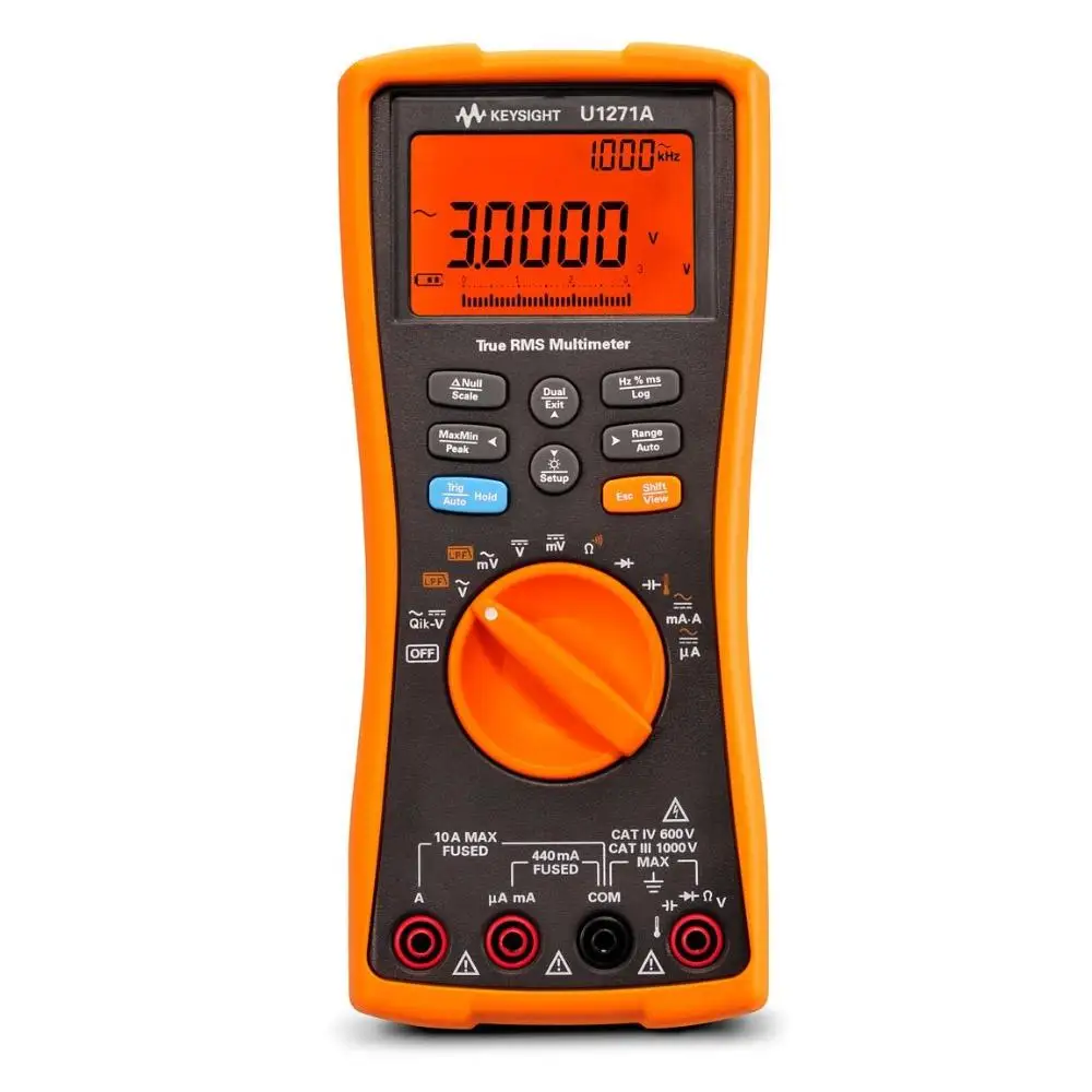 KEYSIGHT TECHNOLOGIES U1272A IP54 Digital Multimeter, U1270 Series, 30000 Count, True RMS, Auto, Manual Range, 4.5 Digit