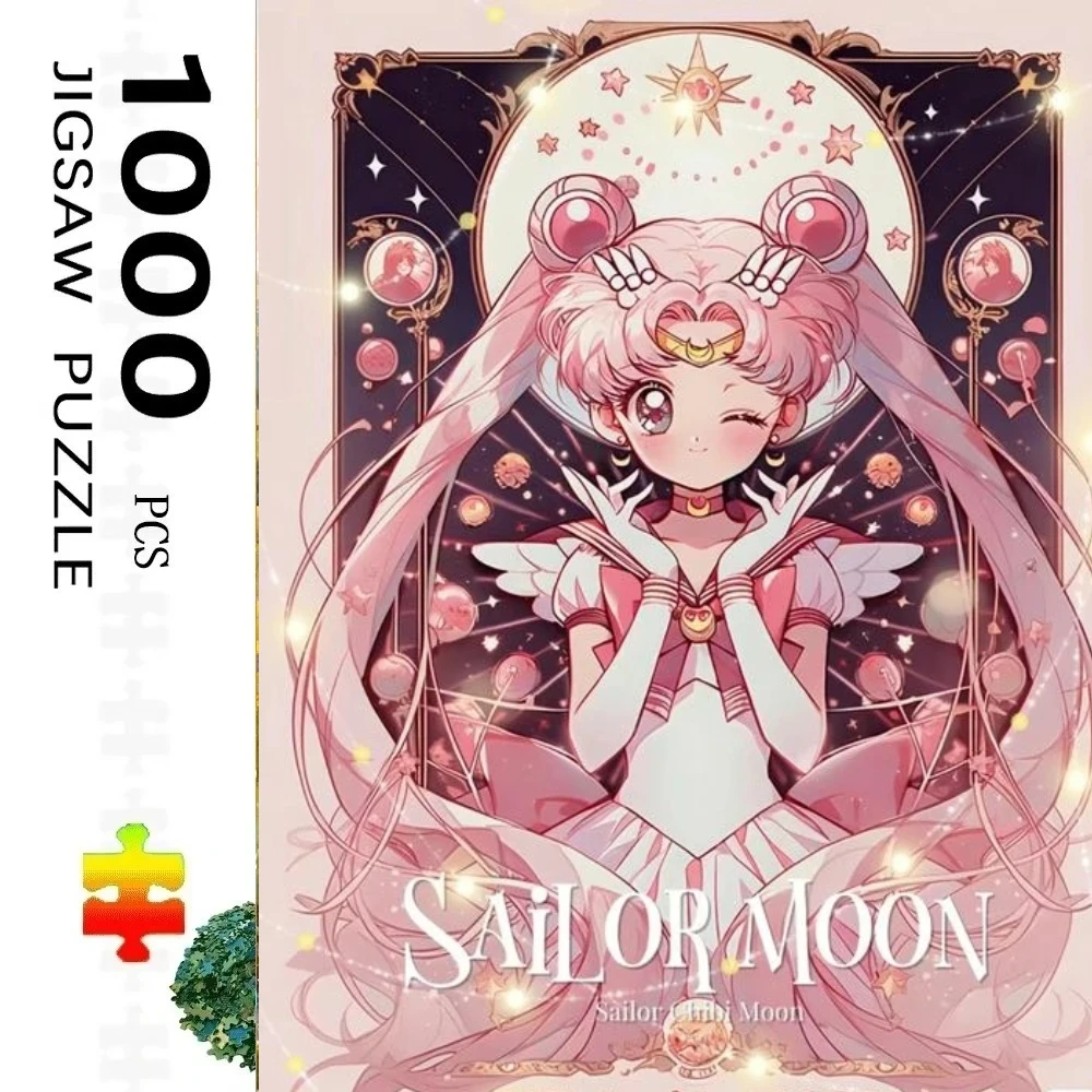

1000 деталей пазла с изображением Сейлор Мун, аниме-пазл для дома, игры-головоломки для взрослых, семейные развлечения, напольные пазлы, развивающие игрушки для детей
