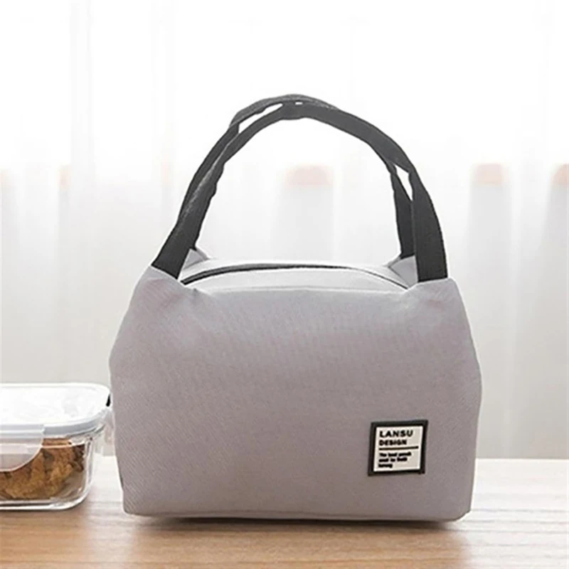 Portable Lunch Bag 2024 New Thermal Insulated Lunch Box Tote Cooler Bag Bento Pouch Lunch Container School Food Storage Bags