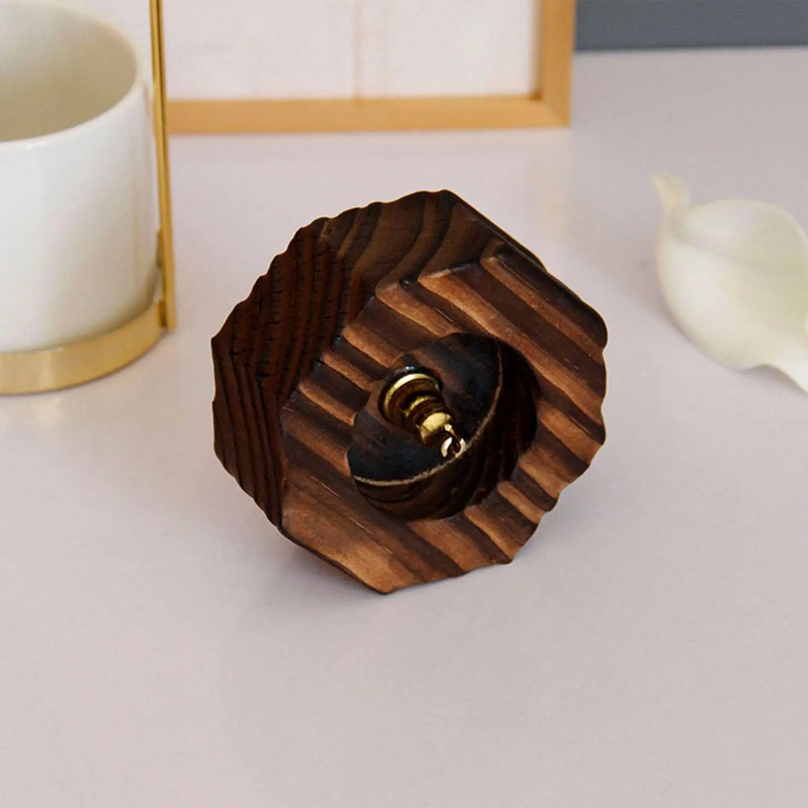 Wood Incense Stand Ash Absorber Plate Antique Style Burner Holder for Tea House Yoga Room Decor