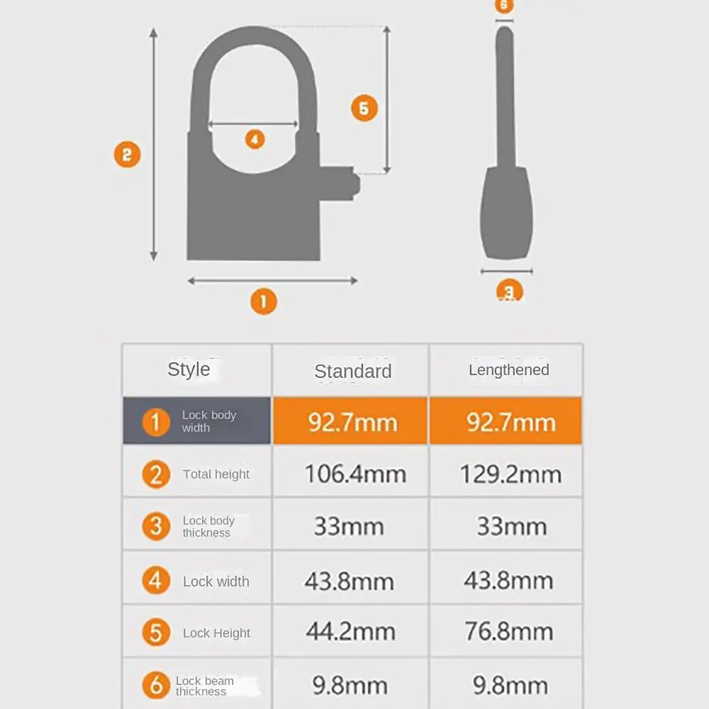 Alloy Steel Anti-theft Alarm Lock Padlock with 1.5m Steel Cable 110 DB Motorcycle Ring Lock Long Life Electric Bicycle Lock