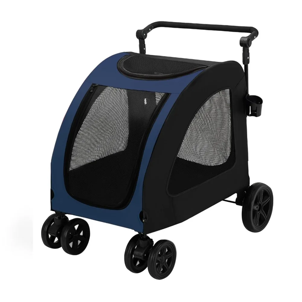 

Pet Stroller for Medium Dogs - Portable Foldable Pet Stroller | Adjustable Handle Strolling Cart, Cat Stroller for up to 220 Lbs