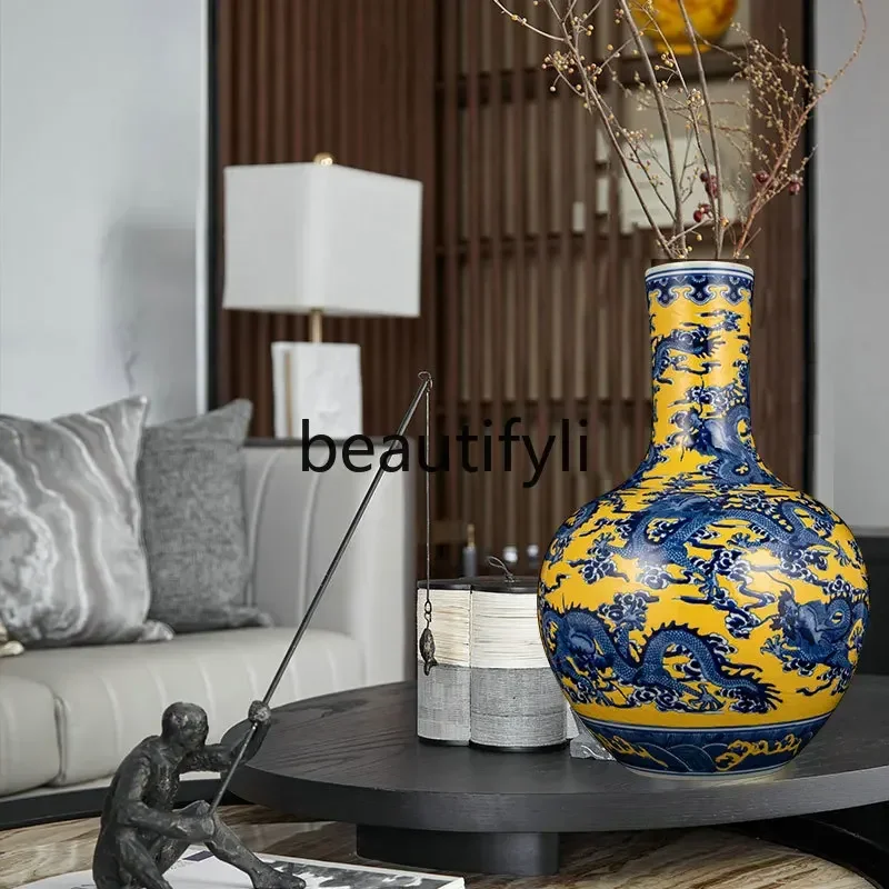 New arrive  Jingdezhen Ceramics Antique Blue and White Porcelain Bogu Frame Porcelain Ornament Home Decoration