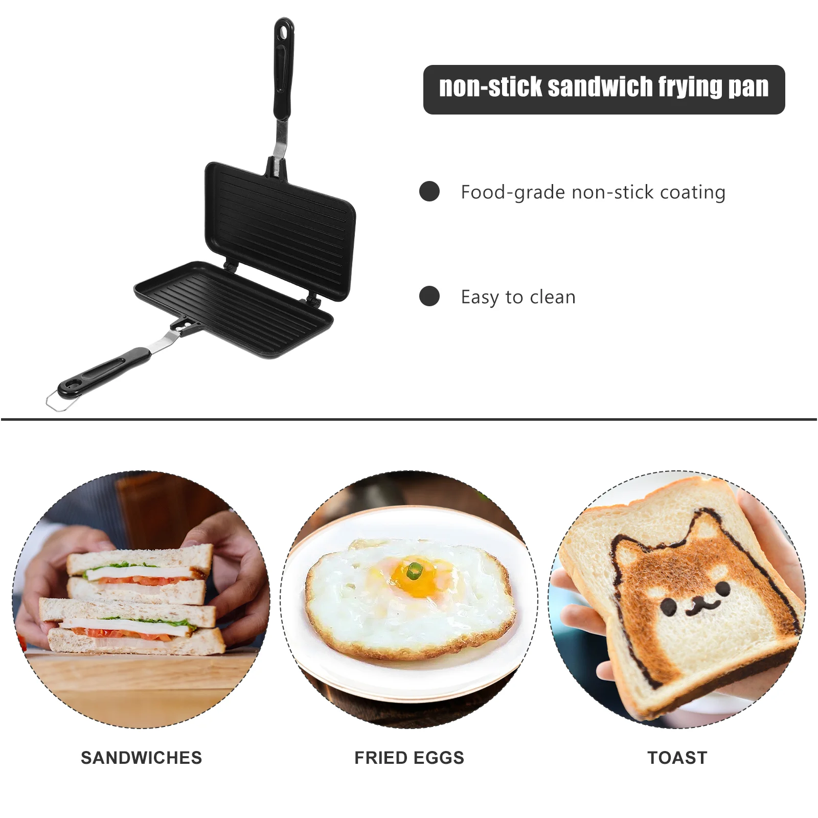 Frying Pan Double Sided Sandwich Toaster Aluminum Alloy Waffle Maker Double-sided Baking Makers Household Tool Multifunctional