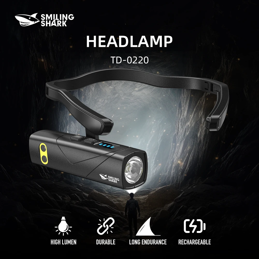 

1pc Smilingshark TD-0220 Headlight ,LED Headlamp & Super Bright Head Lamp , Ultra-Lightweight Head Light for Camping, Fishing