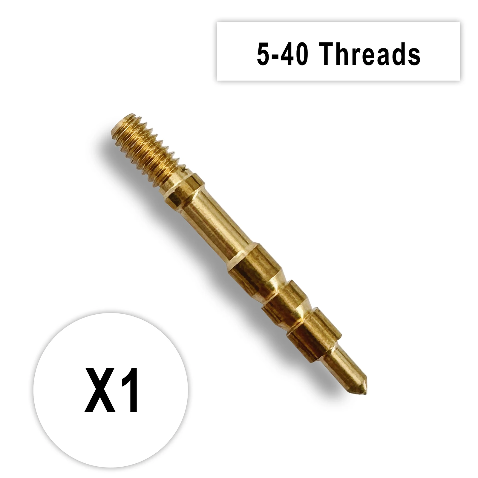 XXLIYA 1pcs Gun Cleaning Jag 7.62mm/.22/.40/.45/.30 Cal Spear Pointed Brass Jags 5.56mm Patch Holder for Shotgun Rifle Pistol