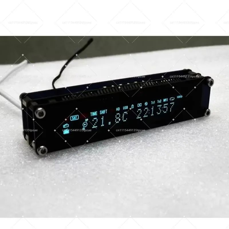 DIY VFD Glow Fluorescent Clock Cyberpunk Style Desktop Room Decoration Accessory Creative Gift