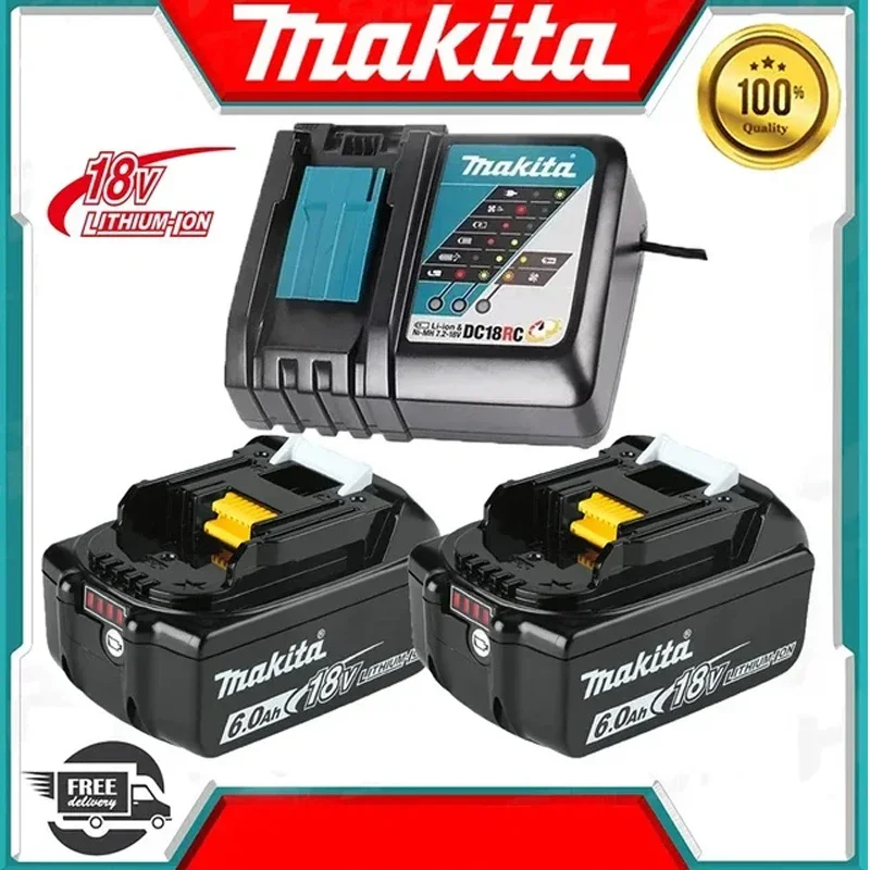 

100% Оригинальный Makita 18 в 6000 мАч литий-ионная аккумуляторная батарея 18 в сверло сменные батареи BL1860 BL1830 BL1850 BL1860B