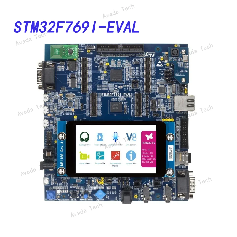 Avada  Tech STM32F769I-EVAL Evaluation board STM32F769NI MCU audio digital to analog converter stereo digital microphone 4x I2C