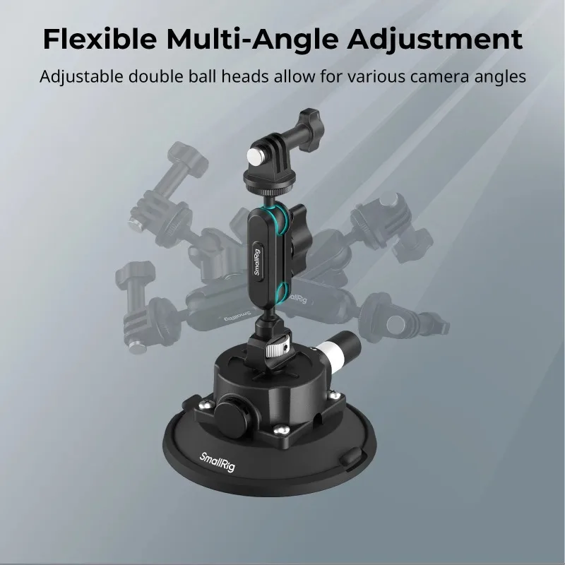 SmallRig Suction Cup Support 5855/5856  for Action Cameras with Ball-Head Magic Arm & Mount for Phone for DJI Osmo Action 5 Pro