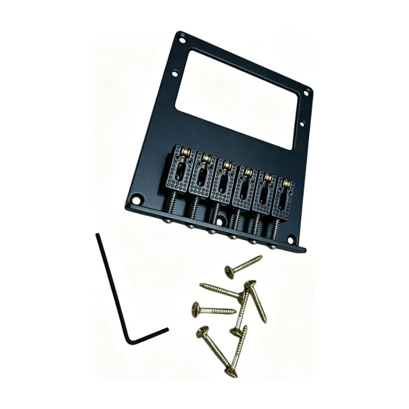 Guitar Bridge Roller Saddle For Electric Guitar For TL Tailpiece Bridge Board Fits Humbucker Pickup Cutout Black-AT20