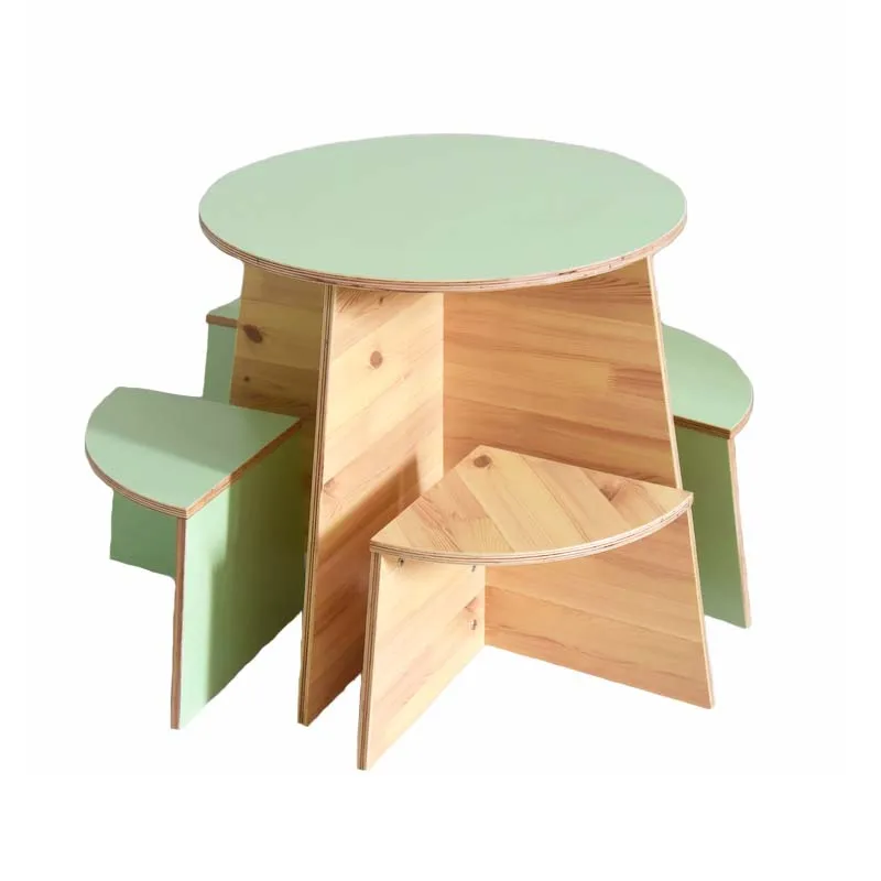 Solid wood children's table and chair set kindergarten table and chair  learning to eat small book table