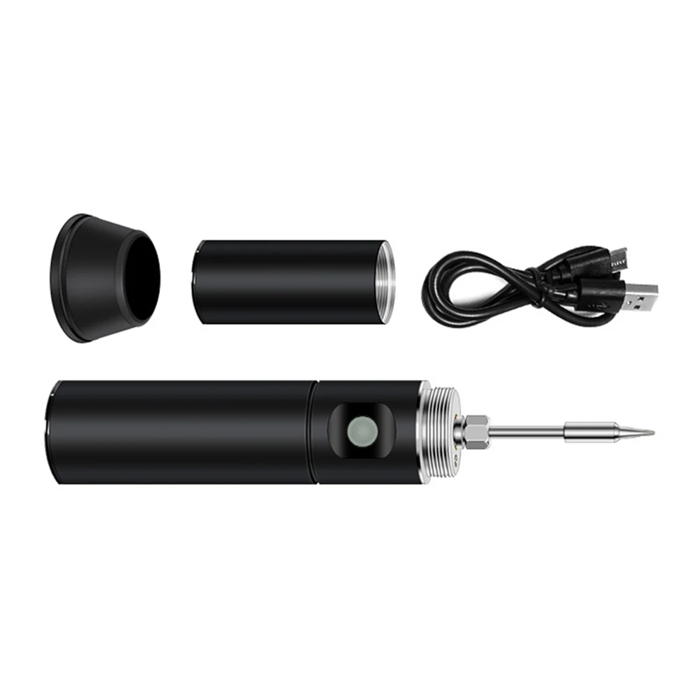 

Portable USB Rechargeable Soldering Iron Cordless 1500mAh Battery 8-10W Power 260-420C Temp Range with Real Time Display