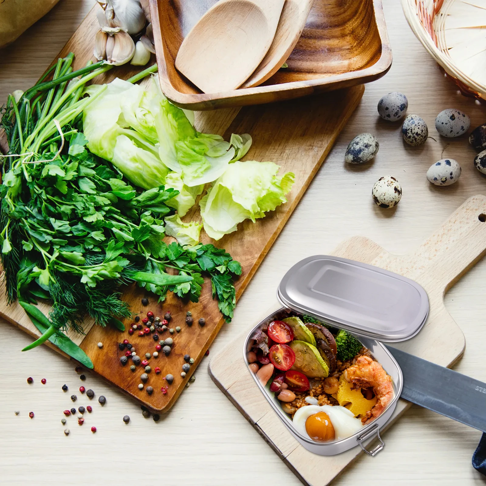 

830 ML Convenient Stainless Steel Lunch Box Child Leakproof Containers Bento Lunchbox