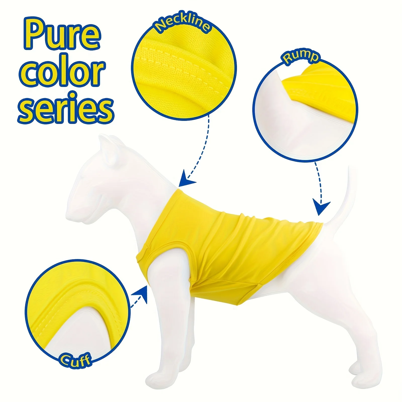 Solid Color Pet Apparel, Puppy Shirt, Dog T-Shirt, Soft Comfortable Breathable Dog Vest, Summer Pet Clothes