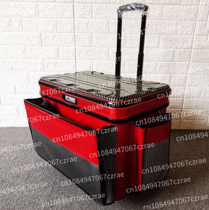 New Hard Cover Multi-Functional Fishing Trolley Case Live Fish Bucket Large Wheel Thickened