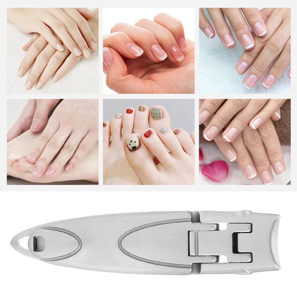 Stainless Steel Nail Clippers Ultra Thin Heavy Duty Toenail Clippers Anti Splash Arc Jaw Design Fingernail Clippers