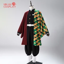 SBluuCosplay Tomioka Giyuu Cosplay Costume Haori Embroidery SR Quality TR Material