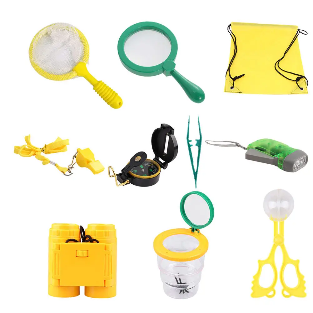 

Набор для наблюдения за насекомыми для детей, 10 предметов: инструменты для походов и исследований дикой природы, образовательный комплект для наблюдений на природе