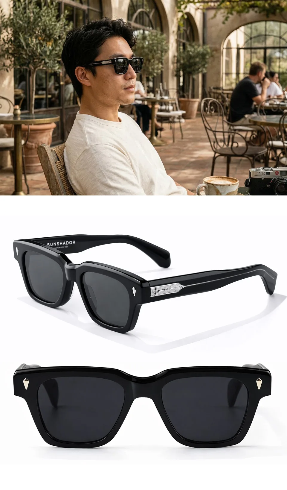 Luxusmarke Original Top-Qualität Sonnenbrille Handgefertigte Acetat-Herrenbrille Gafas De Sol Designer-Damenbrille Outdoor UV400 Schutz SONNENBRILLE – Detail 9