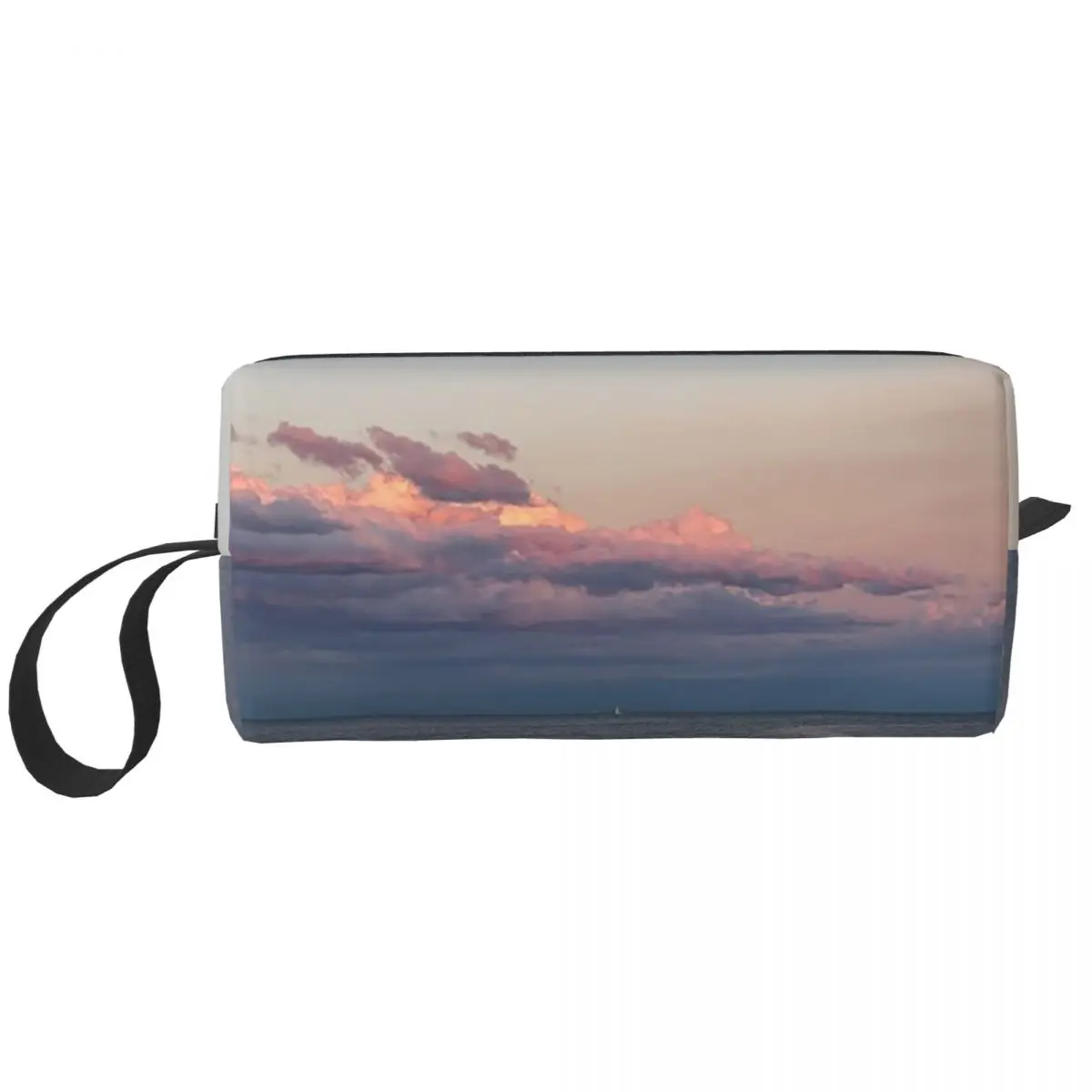Pastel Pink Clouds And Bule Sea Pencil Case for Boy Girl Gifts Pen Box Pencil Bag Stationery Supplies Travel Women Cosmetic Bag