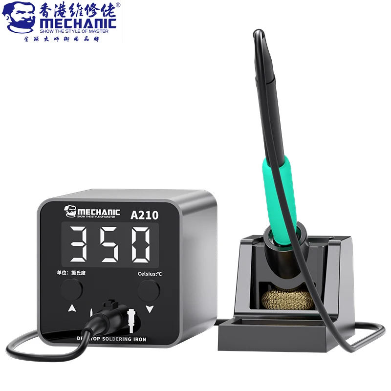 MECHANIC A210 Desktop Soldering Station Intelligent LED Large Display C210 Heating Core Short Circuit Protection Welding Station