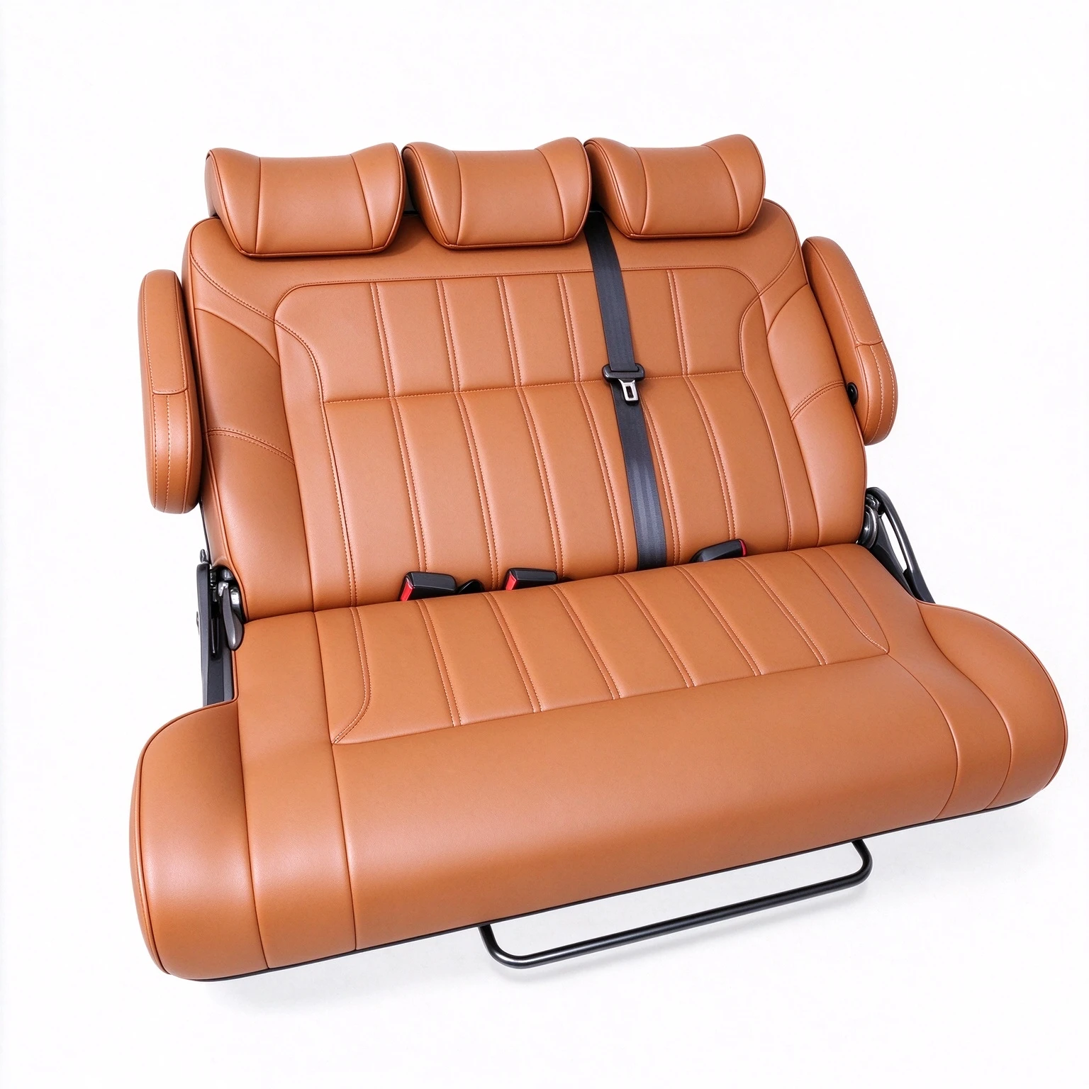 Red Leather Modified Car Seat Folding Convertible Rear Seat for Je-ep Wrangler Rubicon RV Campervan Van Bed