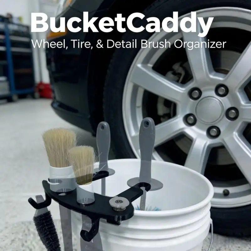 J0MA Plastic Brush Rack For Car Detailing Tools Fits Most Auto Wash Buckets Securely Easy Installation Bucket Brush Holder