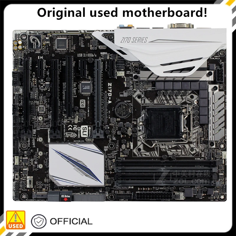 

For Z170-A Original Used Desktop Intel Z170 64GB DDR4 Motherboard LGA 1151 i7/i5/i3 USB3.0 SATA3