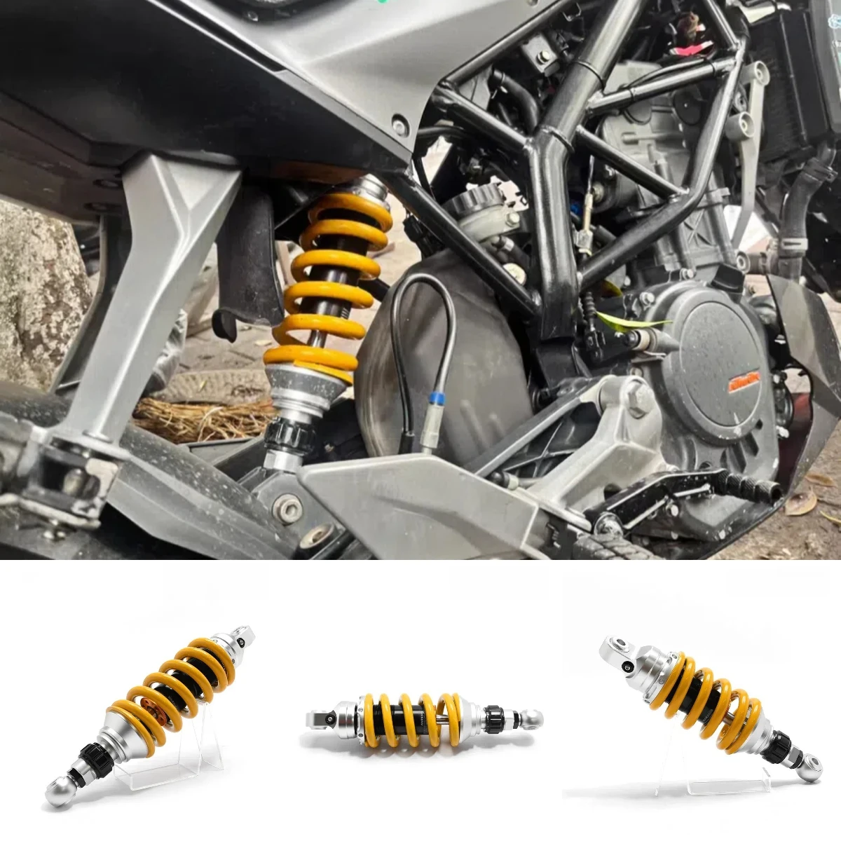 

Universal 260/280/300MM Motorcycle CNC Aluminum Alloy Modified Rear Shock Absorber Damping