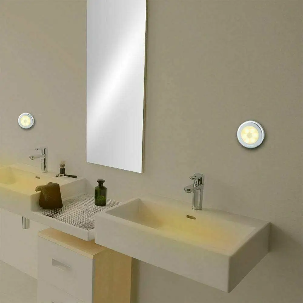 Wireless LED Motion Sensor Night Light 6LED Cabinet Lamp for Wardrobe Closet Bedroom Hallway Intelligent Body Induction Light view 2