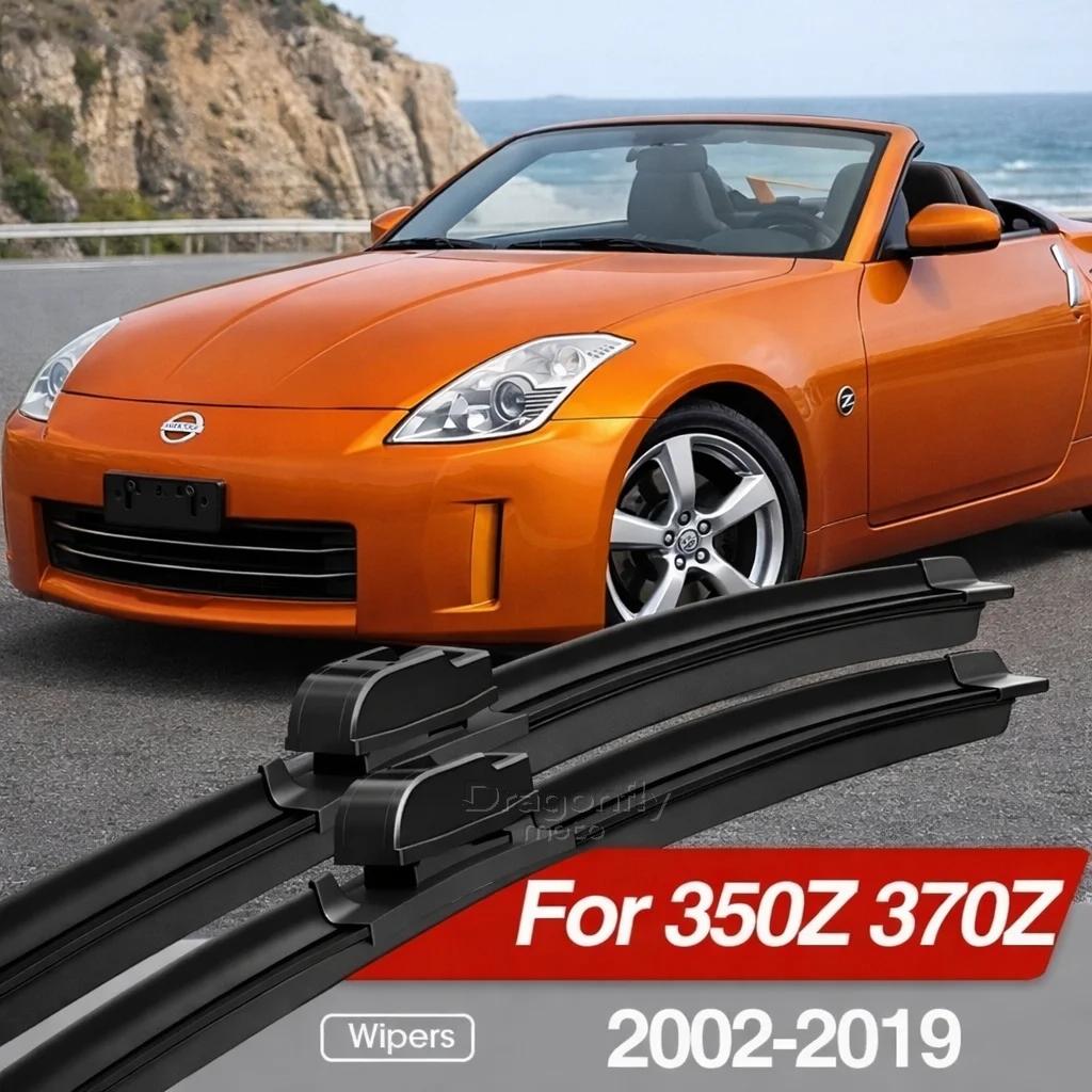 

For Nissan 350Z Z33 370Z Z34 2002-2019 Front Windshield Wiper Blades 2pcs Windscreen Window Accessories 2003 2005 2007 2009 2015