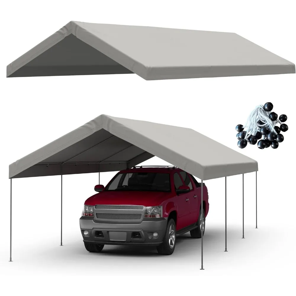 

12x20 FT Carport Replacement Canopy Top Upgraded Car Port Canopy Cover for Carport Party Tent Waterproof & UV Protected, Easy In