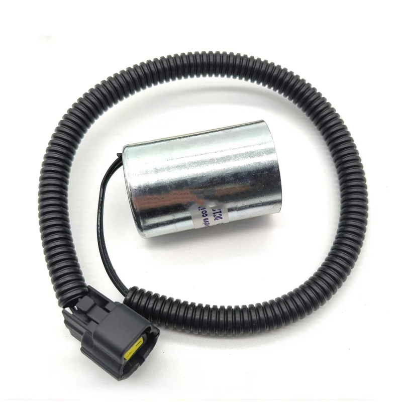 Bobina di bloccaggio di sicurezza pilota dell'elettrovalvola rotativa per escavatore Doosan DX55 Daewoo DH60-5 60-7 12V 24V Parte di ricambio di alta qualità