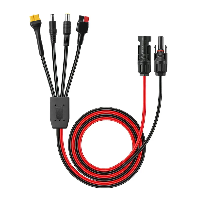 JavicTech 14AWG Solar Charge Cable Solar Connector to XT60, DC7909(8mm) DC5521 Anderson Adapter Connector Connect Solar Panel
