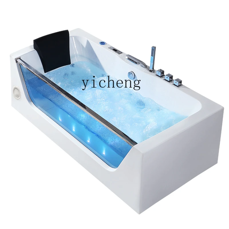 XL Rectangular Acrylic Glass Insulation Heating Double Surfing Massage Bathtub