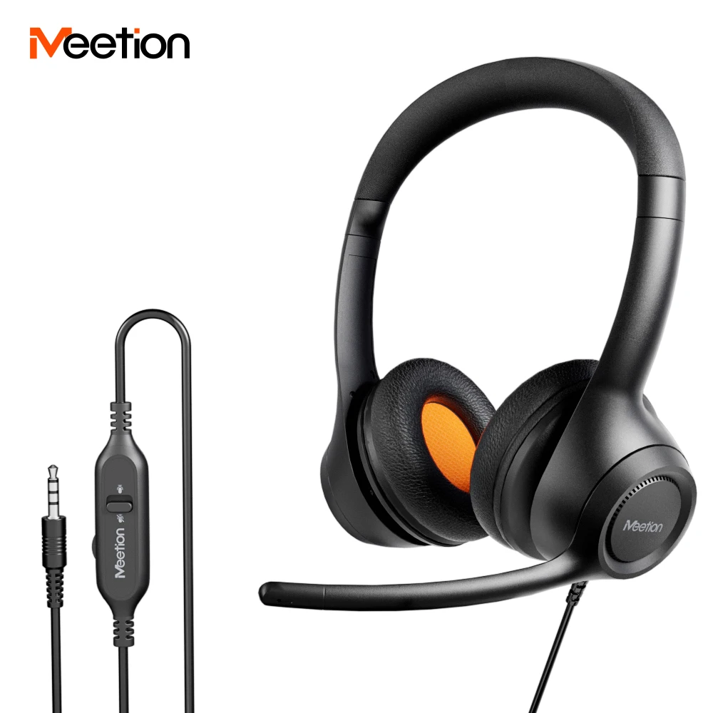 Wired Over-Ear Headset with 40mm Drivers, 20Hz-20KHz Stereo Sound, 3.5mm Jack, Built-in Mic, High Sensitivity 120dB, for PC/Lapt